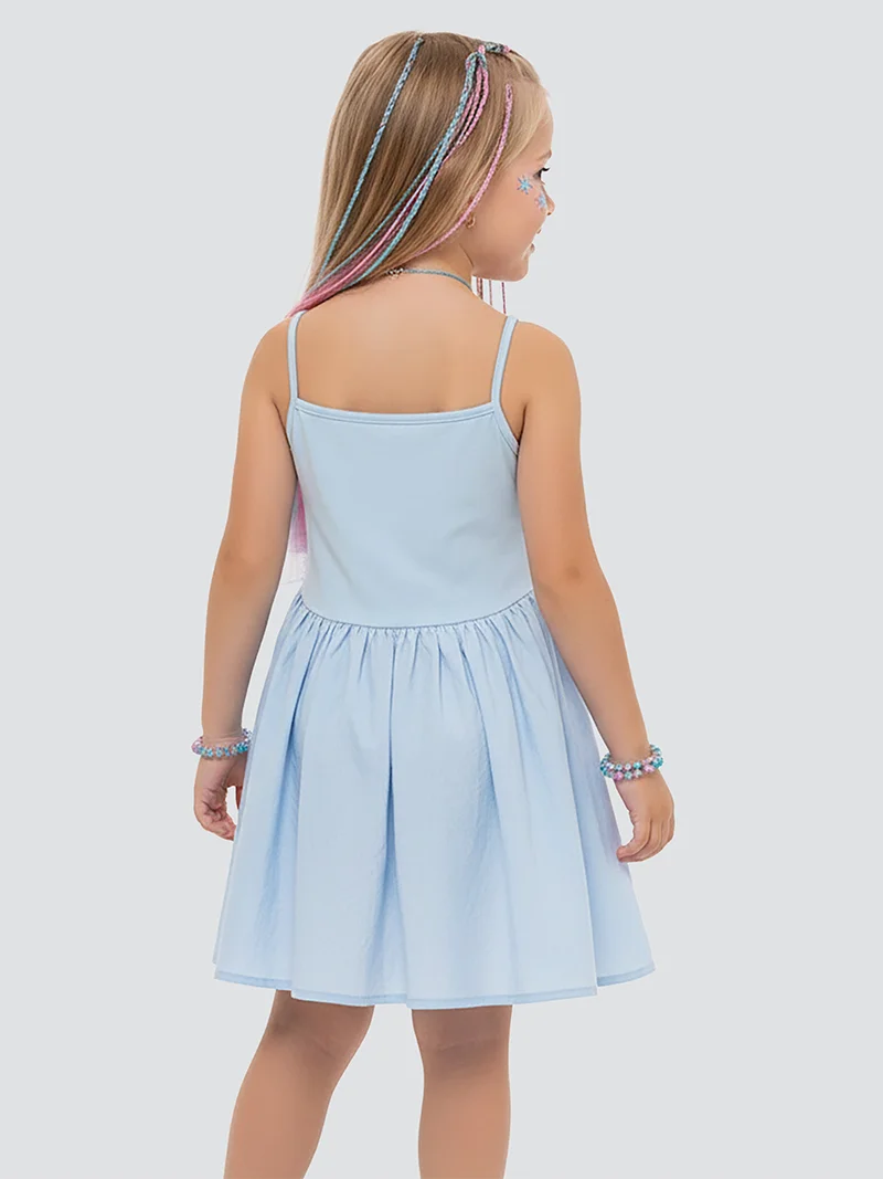 Denokids Girls Dress Blue Seahorse